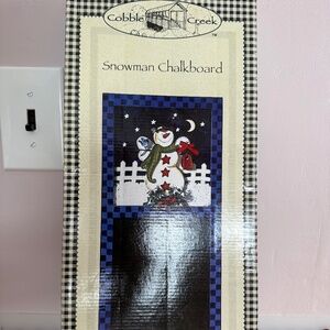 Vintage Holiday snowman chalk board